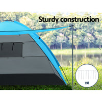 Thumbnail for Weisshorn Camping Tent Beach Portable Hiking Sun Shade Shelter Fishing 4 Person