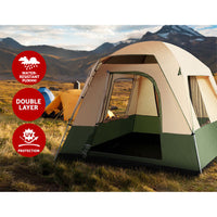 Thumbnail for Weisshorn Family Camping Tent 4 Person Hiking Beach Tents Green