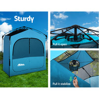 Thumbnail for Weisshorn Double Camping Shower Toilet Tent Outdoor Fast Set Up Change Room