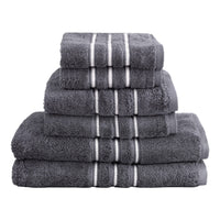 Thumbnail for 6 Pack Bath Towels Set Cotton Towel Grey