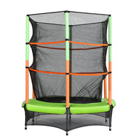 Thumbnail for Everfit 4.5FT Trampoline for Kids w/ Enclosure Safety Net Rebounder Gift Green