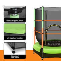 Thumbnail for Everfit 4.5FT Trampoline for Kids w/ Enclosure Safety Net Rebounder Gift Green