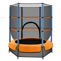 Thumbnail for Everfit 4.5FT Trampoline for Kids w/ Enclosure Safety Net Rebounder Gift Orange