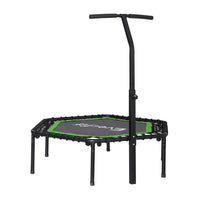 Thumbnail for Everfit 48inch Hexagon Trampoline Kids Exercise Adjustable Handrail Green