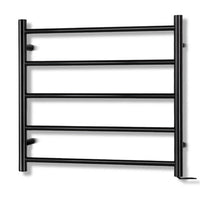 Thumbnail for Devanti Electric Heated Towel Rail Rack 5 Bars Wall Mounted Clothes Dry Warmer