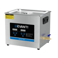 Thumbnail for Devanti 10L Ultrasonic Cleaner Heater Cleaning Machine Timer Industrial 240W