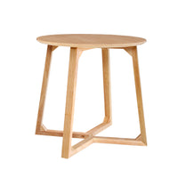 Thumbnail for Artiss Coffee Table Round Side Tables Nightstand Bedside Furniture Wooden Beige