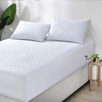 Thumbnail for Elan Linen 100% Cotton Quilted Fully Fitted 50cm Deep Queen Size Waterproof Mattress Protector