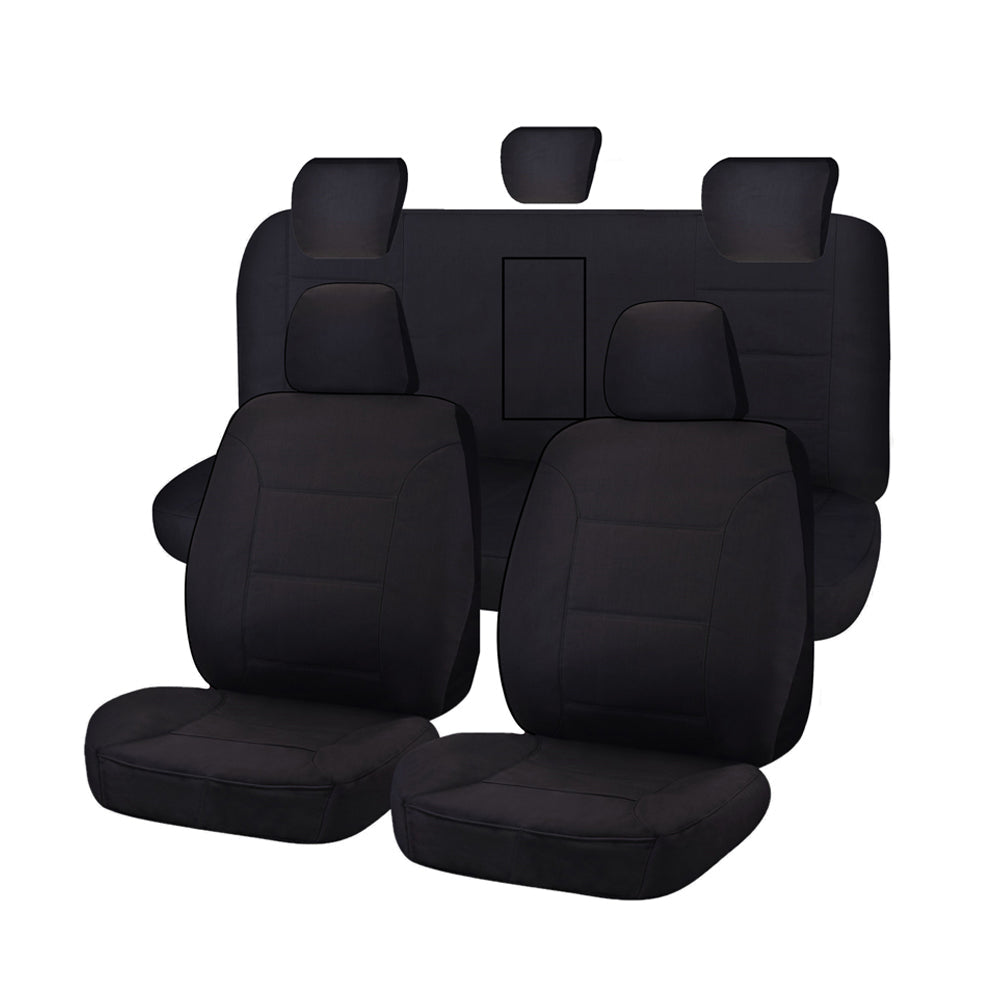 Seat Covers for ISUZU D-MAX 06/2012 - ON DUAL CAB CHASSIS UTILITY FR BLACK ALL TERRAIN