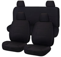 Thumbnail for Seat Covers for NISSAN NAVARA D23 SERIES 3 NP300 11/2017 - 11/2020 DUAL CAB FR BLACK ALL TERRAIN
