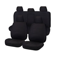 Thumbnail for Seat Covers for MITSUBISHI TRITON FR MQ SERIES 01/2015 - ON DUAL CAB UTILITY FR BLACK ALL TERRAIN