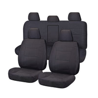 Thumbnail for Seat Covers for MITSUBISHI TRITON FR MQ SERIES 01/2015 - ON DUAL CAB UTILITY FR CHARCOAL ALL TERRAIN