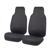 Thumbnail for Seat Covers for TOYOTA HI ACE TRH-KDH SERIES 03/2005 - 01/2019 LWB SINGLE / CREW CAB / COMMUTER BUS FRONT 2X HIGH BUCKETS CHARCOAL CHALLENGER