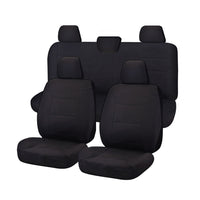 Thumbnail for Seat Covers for VOLKWAGEN AMAROK 2H SERIES 02/2011 ? ON DUAL CAB FR BLACK CHALLENGER