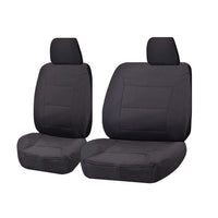 Thumbnail for Seat Covers for HOLDEN COLORADO RG SERIES 06/2012 - 2016 SINGLE CAB CHASSIS UTILITY FRONT BUCKET + _ BENCH CHARCOAL CHALLENGER