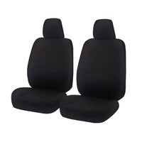 Thumbnail for Seat Covers for ISUZU D-MAX 06/2012 - 06/2020 DUAL CAB CHASSIS UTILITY FRONT 2X BUCKETS BLACK CHALLENGER