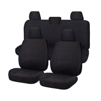 Thumbnail for Seat Covers for TOYOTA HILUX TGN121R SERIES 03/2016 - ON DUAL CAB UTILITY FR BLACK CHALLENGER