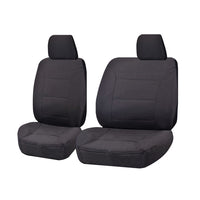 Thumbnail for Seat Covers for TOYOTA HILUX KUN16R SERIES 04/2005 - 06/2015 SINGLE / DUAL CAB UTILITY FRONT BUCKET + _ BENCH CHARCOAL CHALLENGER