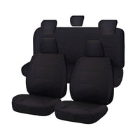 Thumbnail for Seat Covers for TOYOTA HILUX SR - SR5 4X4 KUN26R - GGN25R 04/2005 - 06/2015 S DUAL CAB UTILITY FR BLACK CHALLENGER