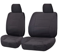 Thumbnail for Seat Covers for TOYOTA LANDCRUISER 60.70.80 SERIES HZJ-HDJ-FZJ 1981 - 2010 TROOP CARRIER 4X4 SINGLE CAB CHASSIS FRONT BUCKET + _ BENCH CHARCOAL CHALLENGER