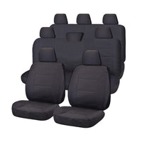 Thumbnail for Seat Covers for TOYOTA LANDCRUISER 200 SERIES GXL - 60TH ANNIVERSARY VDJ200R-UZJ200R-URJ202R 11/2008 - ON 4X4 SUV/WAGON 8 SEATERS FMR CHARCOAL CHALLENGER