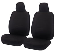 Thumbnail for Seat Covers for TOYOTA LANDCRUISER 70 SERIES VDJ 05/2008 - ON SINGLE / DUAL CAB FRONT 2X BUCKETS BLACK CHALLENGER