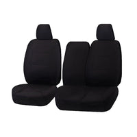 Thumbnail for Seat Covers for HYUNDAI ILOAD TQ 1-5 08/2008 - 05/2021 SINGLE/CREW CAB UTILITY VAN FRONT BUCKET + _ BENCH WITH FOLD DOWN ARMREST BLACK CHALLENGER