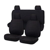 Thumbnail for Seat Covers for NISSAN NAVARA D23 SERIES 1-2 NP300 03/2015 - 10/2017 DUAL CAB FR BLACK CHALLENGER