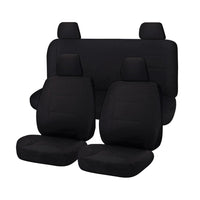 Thumbnail for Seat Covers for NISSAN NAVARA D40 01/2006 - 02/2015 DUAL CAB UTILITY FR BLACK CHALLENGER