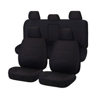 Thumbnail for Seat Covers for MITSUBISHI TRITON FR MQ SERIES 01/2015 - ON DUAL CAB UTILITY FR BLACK CHALLENGER