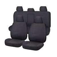 Thumbnail for Seat Covers for MITSUBISHI TRITON FR MQ SERIES 01/2015 - ON DUAL CAB UTILITY FR CHARCOAL CHALLENGER