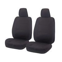 Thumbnail for Seat Covers for MITSUBISHI TRITON MQ SERIES 01/2015 - ON SINGLE CAB CHASSIS FRONT 2X BUCKETS CHARCOAL CHALLENGER