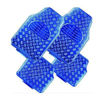 Thumbnail for VENOM 4-Piece Car Mat - BLUE [Rubber/Aluminium Look]