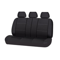 Thumbnail for Universal Lavish Rear Seat Cover Size 06/08S | Black/White Stitching