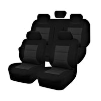 Thumbnail for Seat Covers for NISSAN NAVARA SL, ST, ST-X, PRO-4X DUAL CAB 12/2020-ON Premium Elite Black