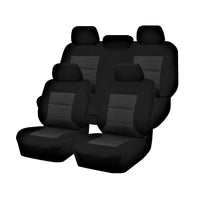 Thumbnail for Seat Covers for VOLKWAGEN AMAROK 2H SERIES 02/2011 ? ON DUAL CAB FR BLACK PREMIUM