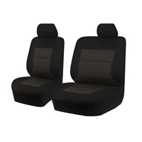 Thumbnail for Seat Covers for ISUZU D-MAX 06/2012 - 2016 SINGLE CAB CHASSIS UTILITY FRONT BUCKET + _ BENCH BLACK PREMIUM