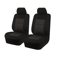 Thumbnail for Seat Covers for ISUZU D-MAX 06/2012 - 06/2020 SINGLE/DUAL CAB UTILITY FRONT 2X BUCKETS BLACK PREMIUM