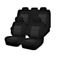 Thumbnail for Seat Covers for MITSUBISHI LANCER CJ SERIES MY08-MY11 09/2007 - 12/2011 4 DOOR SEDAN FR BLACK PREMIUM