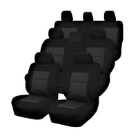 Thumbnail for Seat Covers for TOYOTA LANDCRUISER 200 SERIES GXL - 60TH ANNIVERSARY VDJ200R-UZJ200R-URJ202R 11/2007 - 06/2021 4X4 SUV/WAGON 8 SEATERS FMR BLACK PREMIUM