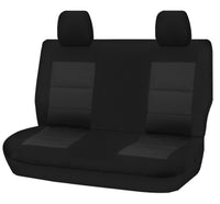 Thumbnail for Seat Covers for TOYOTA LANDCRUISER 70 SERIES VDJ 05/2007 - ON DUAL CAB REAR BENCH BLACK PREMIUM
