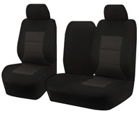 Thumbnail for Seat Covers for TOYOTA LANDCRUISER 100 SERIES 1998 - 2015 STANDARD HZJ-FZJ105R FRONT BUCKET + _ BENCH WITH FOLD DOWN ARMREST/CUP HOLDER BLACK PREMIUM