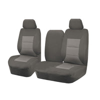 Thumbnail for Seat Covers for TOYOTA LANDCRUISER 100 SERIES 1998 - 2015 STANDARD HZJ-FZJ105R FRONT BUCKET + _ BENCH WITH FOLD DOWN ARMREST/CUP HOLDER GREY PREMIUM