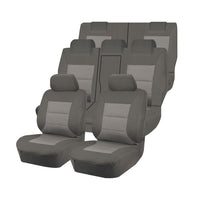 Thumbnail for Seat Covers for MITSUBISHI OUTLANDER ZJ.ZK.ZL SERIES 11/2012 - 07/2021 4X4 SUV/WAGON 7 SEATERS FMR GREY PREMIUM