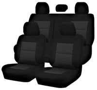 Thumbnail for Seat Covers for MITSUBISHI TRITON FR ML-MN SERIES 06/2006 - 2015 DUAL CAB UTILITY FR BLACK PREMIUM