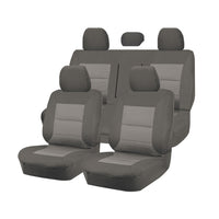 Thumbnail for Seat Covers for MITSUBISHI TRITON FR ML-MN SERIES 06/2006 ? 2015 DUAL CAB UTILITY FR GREY PREMIUM