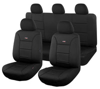 Thumbnail for Seat Covers for TOYOTA RAV4 AXAH54R AXAH52R HYBRID SERIES 01/2019 - On 4x2.4X4 SUV/WAGON 5 SEATERS FR BLACK SHARKSKIN S2