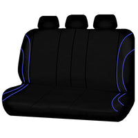 Thumbnail for Universal Strident Rear Seat Covers Size 06/08S | Blue Piping