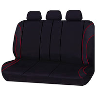 Thumbnail for Universal Strident Rear Seat Covers Size 06/08S | Red Piping
