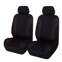Thumbnail for Universal Strident Front Seat Covers Size 30/35 | Red Piping